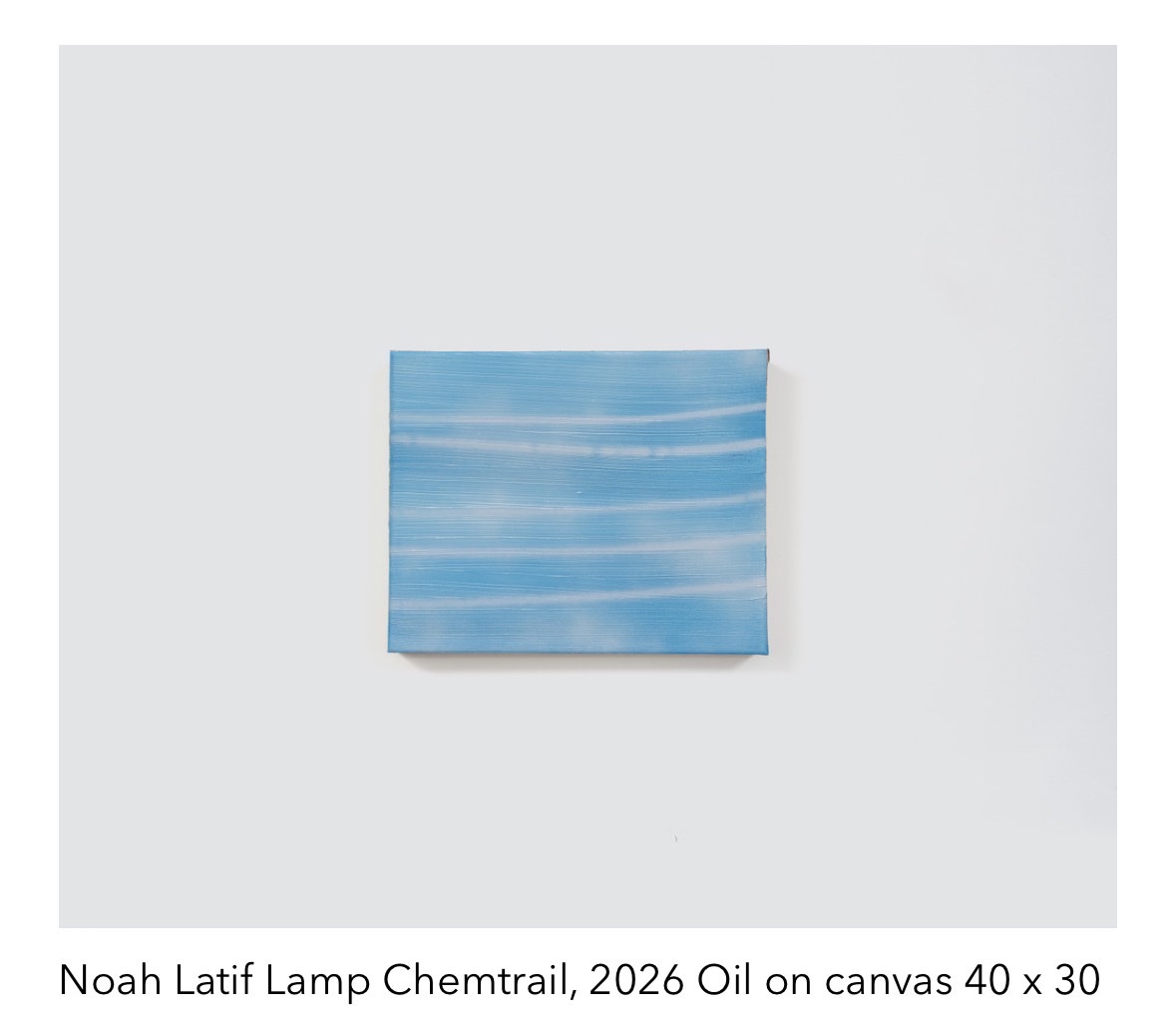 Noah Latif Lamp, Chemtrail, oil on canvas