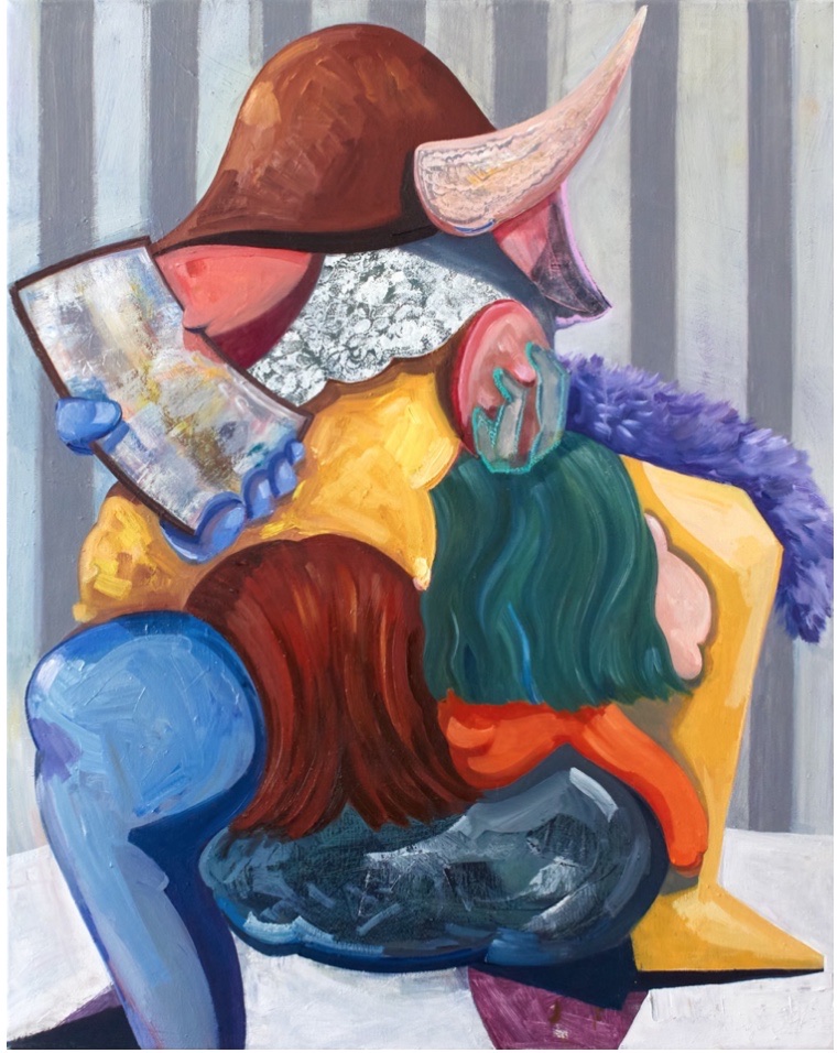 Egle Otto, Pandora's Dressing Room, oil on canvas